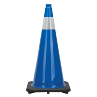 Premium Traffic Cone, 28", Blue, 4" Reflective Collar(s) SGD694 | Waymarc Industries Inc