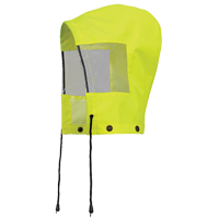 6037H Capuchon pour manteau de s&eacute;curit&eacute; imperm&eacute;able pour le contr&ocirc;le de la circulation, Jaune lime haute visibilit&eacute;, Polyester Waymarc Industries Inc