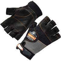 ProFlex 901 Half-Finger Leather Impact Gloves, Small, Grain Leather Palm, Hook & Loop Cuff Waymarc Industries Inc