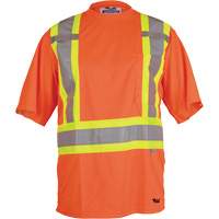 Viking&reg; Safety T-Shirt, Polyester, Small, High Visibility Orange Waymarc Industries Inc
