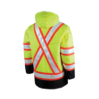 Parka de s&eacute;curit&eacute; doubl&eacute;, Jaune lime haute visibilit&eacute;, Grand Waymarc Industries Inc