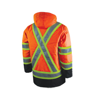 Parka de s&eacute;curit&eacute; doubl&eacute;, Orange haute visibilit&eacute;, Grand Waymarc Industries Inc