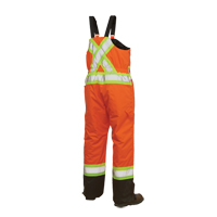 Lined Safety Overalls, Polyester/Polyurethane, Large, High Visibility Orange Waymarc Industries Inc