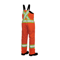 Lined Safety Overalls, Polyester/Polyurethane, Large, High Visibility Orange Waymarc Industries Inc