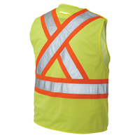 Veste de s&eacute;curit&eacute; d&eacute;tachable en cinq points, Jaune lime haute visibilit&eacute;, Grand/T-Grand, Polyester Waymarc Industries Inc