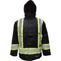 Insulated Jacket, Polyester/Polyurethane, Black, Small Waymarc Industries Inc