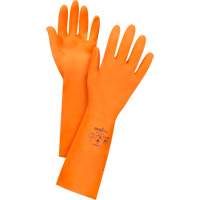 Gants orange r&eacute;sistants aux produits chimiques, Taille 7, 13" lo, Latex, Doublure en Ouat&eacute;e, 28 mils Waymarc Industries Inc