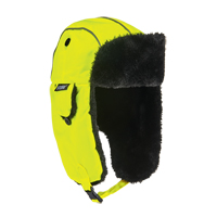 N-Ferno&reg; 6802 Classic Trapper Hat, Synthetic Fur Lining, Medium/Small, High-Visibility Lime Green Waymarc Industries Inc