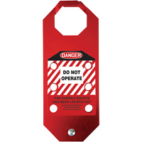 Stopout&reg; OSHA Danger Aluma-Tag Do Not Operate Hasp, Red Waymarc Industries Inc