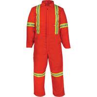 Deluxe Reflective Coveralls, 36, Orange Waymarc Industries Inc