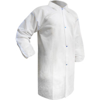 Disposable Lab Coat, Polypropylene, White, Medium Waymarc Industries Inc