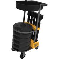 PLUS Barrier Post Cart Kit with Tray, 75' L, Metal, Black SGI812 | Waymarc Industries Inc
