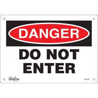 "Do Not Enter" Sign, 7" x 10", Aluminum, English Waymarc Industries Inc