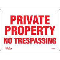 Enseigne Private Property, 7" x 10", Aluminium, Anglais Waymarc Industries Inc