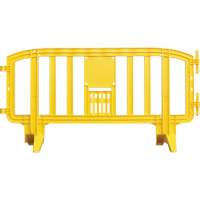 Movit Barricade, Interlocking, 78" L x 39" H, Yellow Waymarc Industries Inc