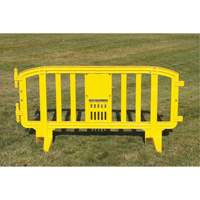 Movit Barricade, Interlocking, 78" L x 39" H, Yellow Waymarc Industries Inc