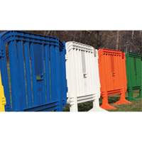 Minit Barricade, Interlocking, 49" L x 39" H, Green Waymarc Industries Inc