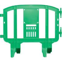 Minit Barricade, Interlocking, 49" L x 39" H, Green Waymarc Industries Inc