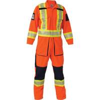 Ripstop Coveralls, Small, High Visibility Orange Waymarc Industries Inc