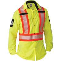 Ripstop High-Visibility Long Sleeve Shirt, Polyester, Small, High Visibility Lime-Yellow Waymarc Industries Inc