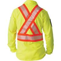Ripstop High-Visibility Long Sleeve Shirt, Polyester, Small, High Visibility Lime-Yellow Waymarc Industries Inc