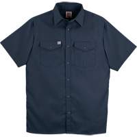 Chemise de travail &agrave; manches courtes en tissu crois&eacute; avec boutons-pression, Hommes, Petit, Bleu marine Waymarc Industries Inc