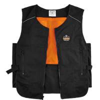 Chill-Its&reg; 6260 Lightweight Phase Change Cooling Vest with Packs, Small/Medium, Black Waymarc Industries Inc