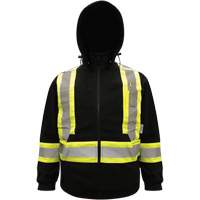 High-Visibility Hoodie, Polyester, Black, Small SGO565 | Waymarc Industries Inc