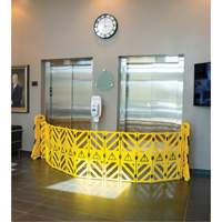 Portable Mobile Barrier, 40" H x 13' L, Yellow Waymarc Industries Inc