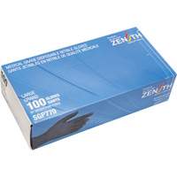 Puncture-Resistant Medical-Grade Disposable Gloves, Large, Nitrile, 5-mil, Powder-Free, Black, Class 2 Waymarc Industries Inc