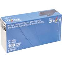 Puncture-Resistant Medical-Grade Disposable Gloves, 2X-Large, Nitrile, 5-mil, Powder-Free, Black, Class 2 Waymarc Industries Inc