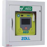 Semi-Recessed AED Wall Cabinet, Zoll AED 3™ For, Non-Medical SGP850 | Waymarc Industries Inc