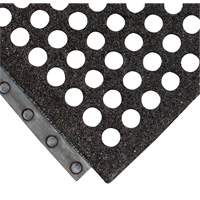 24/Seven&reg; Locksafe&reg; Anti-Fatigue Mat, Honeycomb, 3' x 3' x 5/8", Black, Natural Rubber Waymarc Industries Inc
