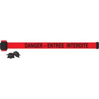 Wall Mount Barrier, Plastic, Magnetic Mount, 7', Red Tape SGQ812 | Waymarc Industries Inc