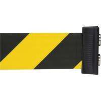 Magnetic Tape Cassette for Build-Your-Own Crowd Control Barrier, 7', Black and Yellow Tape SGO651 | Waymarc Industries Inc