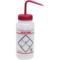 "Acetone" Safety-Labeled Wide-Mouth Wash Bottle, 16 oz. SGR026 | Waymarc Industries Inc