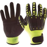 Gants de protection contre les chocs Back Tracker avec protection dorsale de la main, Petit, Paume en Nitrile, Poignet Boucle et crochet Waymarc Industries Inc