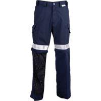 Pantalons ventil&eacute;s haute visibilit&eacute; toutes saisons, Poly-coton, 26, Bleu marine Waymarc Industries Inc