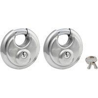 Cadenas &agrave; arceau prot&eacute;g&eacute;, Argent, Cl&eacute;s identiques, Acier inoxydable, Largeur de 2-3/4" Waymarc Industries Inc