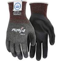 Ninja&reg; Max Cut Resistant Gloves, Size Large, 10 Gauge, Bi-Polymer Coated, Dyneema&reg; Shell, ASTM ANSI Level A3 Waymarc Industries Inc