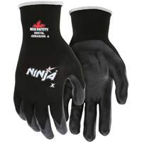 Ninja&reg; Coated Gloves, Large, Bi-Polymer Coating, 15 Gauge, Nylon/Lycra&reg; Shell Waymarc Industries Inc