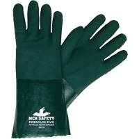 Chemical Resistant Gloves, Size Large, 14" L, PVC, Jersey Inner Lining Waymarc Industries Inc