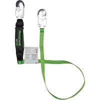 Miller&reg; HP Shock-Absorbing Lanyard, 6', Locking Snap Hook Center, Locking Snap Hook Leg Ends, Polyester Waymarc Industries Inc