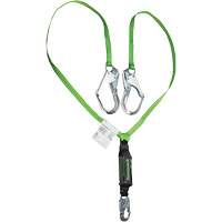 Miller&reg; HP Shock-Absorbing Lanyard, 6', Locking Rebar Hook Center, Locking Snap Hook Leg Ends, Polyester Waymarc Industries Inc