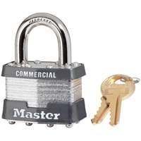 Laminated Padlock, Silver, Keyed Alike, Laminated Steel, 1-3/4" Width Waymarc Industries Inc