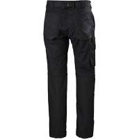 Oxford Service Pants, Poly-Cotton, Black, Size 30, 30 Inseam Waymarc Industries Inc