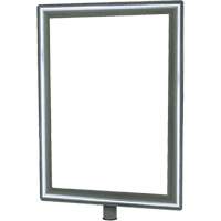 Heavy-Duty Vertical Sign Holder for Classic Posts, Polished Chrome SGU832 | Waymarc Industries Inc