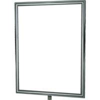 Heavy-Duty Vertical Sign Holder for Classic Posts, Polished Chrome SGU834 | Waymarc Industries Inc