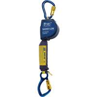 Nano-Lok Extended Length Self Retracting Lifeline, 10', Dyneema&reg;, Swivel Waymarc Industries Inc