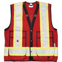 Open Road<sup>®</sup> Surveyor Vest, Red, Large, Polyester, CSA Z96-15 Class 1 - Level 2 SGV463 | Waymarc Industries Inc